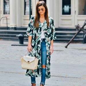 Rachel Zoe Tropical Print Cover Duster,  OS